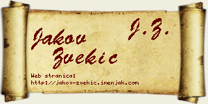 Jakov Zvekić vizit kartica